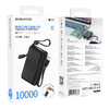 Borofone Power Bank 10000mAh BJ70 Source - Type C - PD 20W típusú C és Lightning kábelekkel fekete - 4. kép