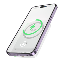 Borofone Power Bank 10000mAh BJ63A Nimble - Type C - PD 20W mágneses indukciós töltéssel fehér