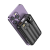 Borofone Power Bank 10000mAh BJ67 Clever - USB + Type C - QC 3.0 22,5W + PD 20W mágneses indukciós töltéssel, Type C, Lightning és USB kábelekkel fekete - 1. kép