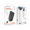 Borofone Power Bank 10000mAh BJ67 Clever - USB + Type C - QC 3.0 22,5W + PD 20W mágneses indukciós töltéssel, Type C, Lightning és USB kábelekkel fekete - 4. kép
