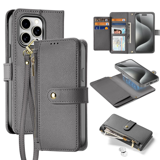 Dux Ducis Lawa bőrtok iPhone 15 Pro Max - Szürke tok Dux Ducis Lawa bőrtok iPhone 15 Pro Max - Szürke tok