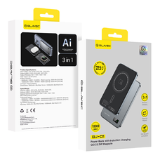 Blavec Power Bank 10000mAh BJ01 Slim 15mm - Typ C - 22,5W mágneses Magsafe 3 az 1-ben (PBBJ01-MC10G) szürke