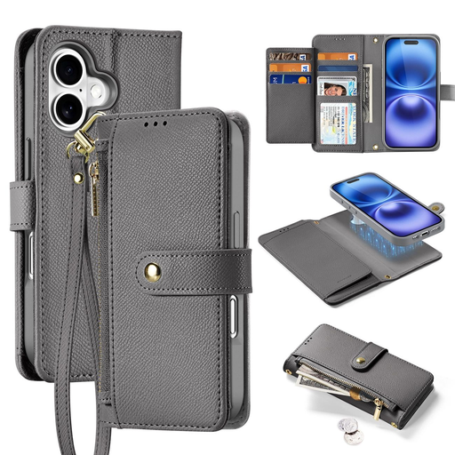 Dux Ducis Lawa bőrtok iPhone 16 - Szürke tok Dux Ducis Lawa bőrtok iPhone 16 - Szürke tok
