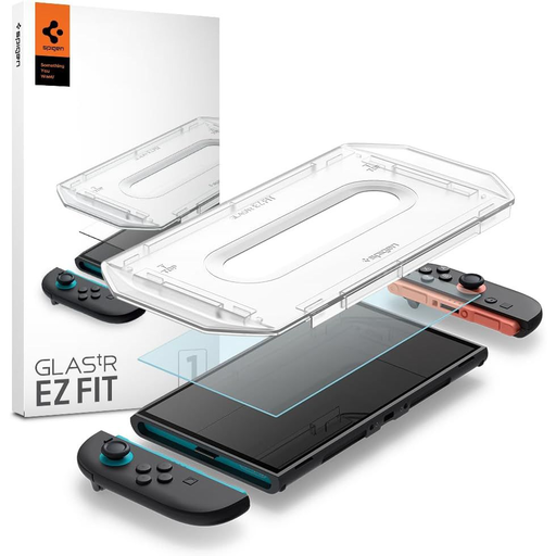 Edzett üveg Spigen Glas.tr „EZ Fit” 2-csomag Nintendo Switch 2 átlátszó üvegfólia
