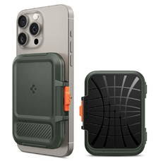 Spigen Lock Fit Magsafe Univerzális Mágneses Kártyatartó Katonai Zöld