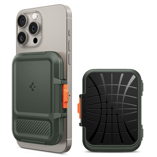 Spigen Lock Fit Magsafe Univerzális Mágneses Kártyatartó Katonai Zöld