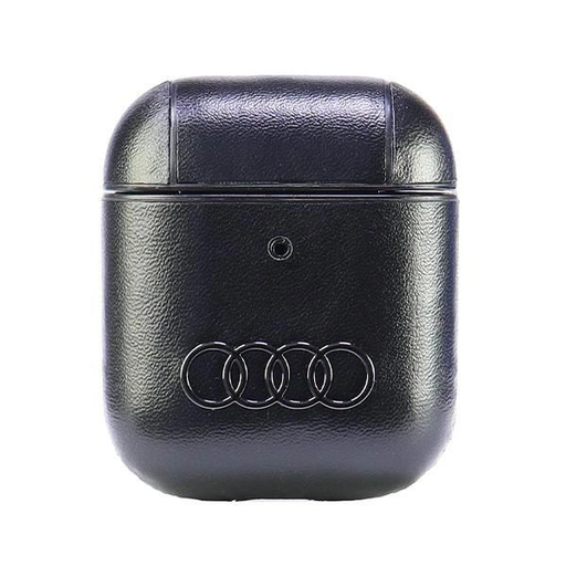 Audi Bőr Nagy Logós Tok AirPods 1/2 - Fekete Audi Bőr Nagy Logós Tok AirPods 1/2 - Fekete