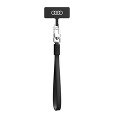 Audi keresztpántos bőr univerzális nyakpánt 28cm x 10mm - Fekete