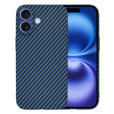  Techsuit - Karbonit Szálhéj - iPhone 16 - Ciánkék tok