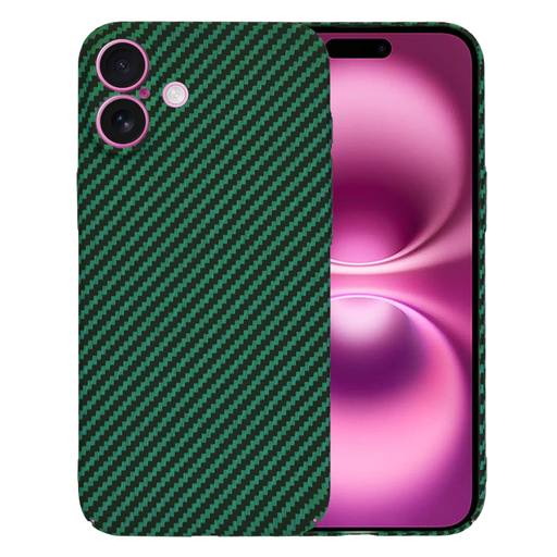 Techsuit - Karbonit Szálhéj - iPhone 16 Plus - Zöld tok Techsuit - Karbonit Szálhéj - iPhone 16 Plus - Zöld tok