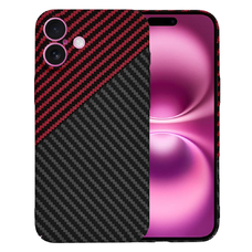  Techsuit - Karbonit Szálhéj - iPhone 16 Plus - Vörös Örvény tok