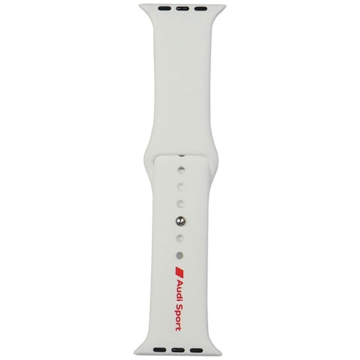 Audi Sport Piros Logó Szilikon Óraszíj Apple Watch 44 / 45 / 46 / 49 mm - fehér