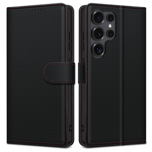 Tech-protect Wallet Rs Samsung Galaxy S25 Ultra fekete/piros tok Tech-protect Wallet Rs Samsung Galaxy S25 Ultra fekete/piros tok