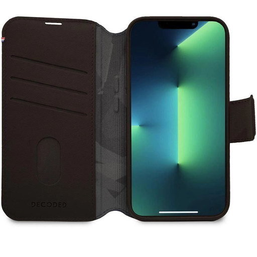 Decoded levehető pénztárcás bőr fliptok MagSafe-fel iPhone 14 Pro Max-hoz - Barna tok Decoded levehető pénztárcás bőr fliptok MagSafe-fel iPhone 14 Pro Max-hoz - Barna tok