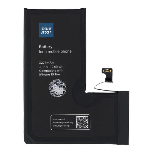 BLUE STAR HQ akkumulátor IPHONE 15 Pro 3274 mAh-hoz