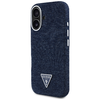 Guess HC MagSafe FW Farmerszövet Triangle Logo tok iPhone 16 Kék - 0. kép