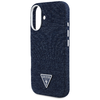 Guess HC MagSafe FW Farmerszövet Triangle Logo tok iPhone 16 Kék - 4. kép