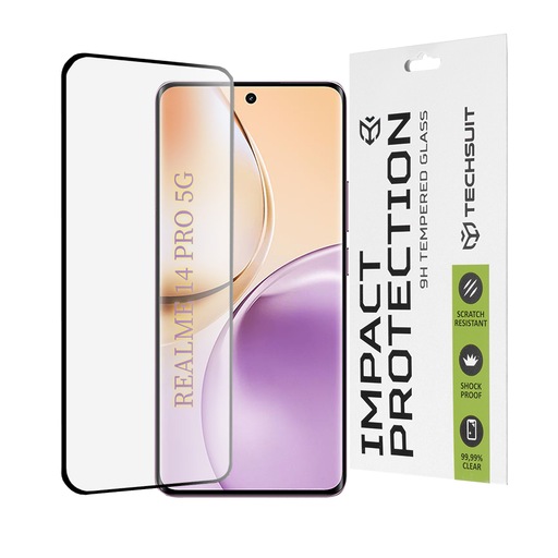 Techsuit - 111D Teljes Fedésű / Teljes Ragasztású Üveg / 3D Ívelt Képernyő - Realme 14 Pro - Fekete üvegfólia Techsuit - 111D Teljes Fedésű / Teljes Ragasztású Üveg / 3D Ívelt Képernyő - Realme 14 Pro - Fekete üvegfólia