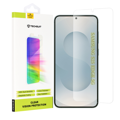 Techsuit - Kristálytiszta Üveg - Samsung Galaxy S25 Edge - Átlátszó üvegfólia Techsuit - Kristálytiszta Üveg - Samsung Galaxy S25 Edge - Átlátszó üvegfólia