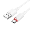 Borofone Kábel BX110 Beneficio - USB to Type C - 2,4A 1 méter fehér - 0. kép