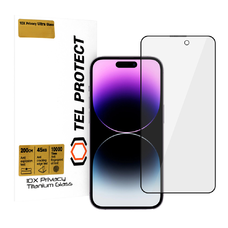 Edzett üveg Tel Protect 10X Privacy Titanium iPhone 14 Pro Maxhoz (boríték) üvegfólia
