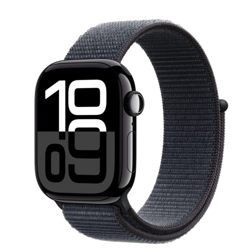 Apple Watch S10 Mobilhálózati kapcsolat 42mm Fekete Alumínium Tok Tinta Sport Szíjjal