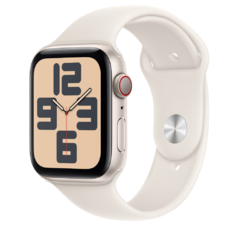 Apple Watch SE2 v3 Cellular 44mm Starlight Alu Case with Starlight Sport Band - M/L