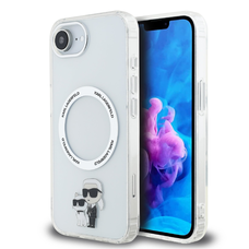 Karl Lagerfeld IML Karl és Choupette MagSafe tok iPhone 16e átlátszó