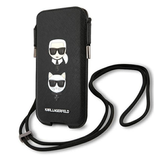 Karl Lagerfeld Saffiano Ikonik Karl&Choupette Head 6.7'' tok