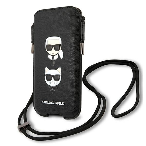 Karl Lagerfeld Saffiano Ikonik Karl&Choupette Head 6.7'' tok