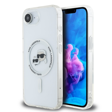Karl Lagerfeld IML K&CH Heads Metal Frame MagSafe tok átlátszó iPhone 16e
