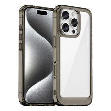 Outer Space Case fliptok iPhone 16e tok - félig átlátszó, fekete