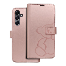 MEZZO fliptok Samsung Galaxy A16 5G teddy bear rózsaarany színben tok
