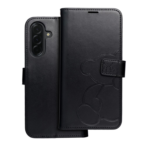 MEZZO fliptok Samsung Galaxy A36 5G teddy bear fekete MEZZO fliptok Samsung Galaxy A36 5G teddy bear fekete
