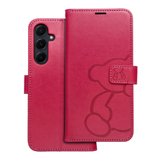 MEZZO fliptok Samsung Galaxy A55 5G teddy bear mályva tok