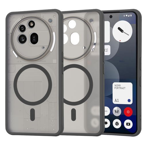 Techsuit - HaloFrost MagSafe sorozat - Nothing Phone (3a) Pro - Füstfekete tok Techsuit - HaloFrost MagSafe sorozat - Nothing Phone (3a) Pro - Füstfekete tok
