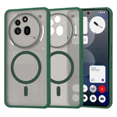 Techsuit - HaloFrost MagSafe Sorozat - Nothing Telefon (3a) Pro - Éjféli Zöld tok