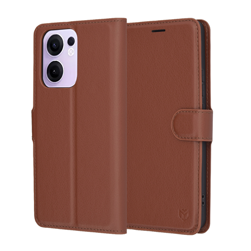 Techsuit - Bőrtok - Oppo Reno13 F 4G / Reno13 F 5G / Reno13 FS 5G - Barna tok Techsuit - Bőrtok - Oppo Reno13 F 4G / Reno13 F 5G / Reno13 FS 5G - Barna tok