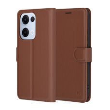  Techsuit - Bőr Folio - Oppo Reno13 - Barna tok