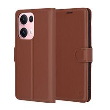  Techsuit - Bőr Tok - Oppo Reno13 Pro - Barna tok