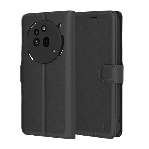 Techsuit - Bőr Tok - Nothing Phone (3a) Pro - Fekete tok Techsuit - Bőr Tok - Nothing Phone (3a) Pro - Fekete tok