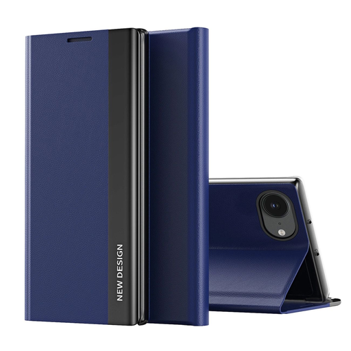 Alvótok Pro iPhone 16e-hez Fliptok és Állvány Funkcióval - Kék tok Alvótok Pro iPhone 16e-hez Fliptok és Állvány Funkcióval - Kék tok