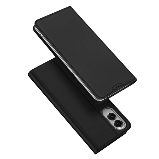 Dux Ducis Skin Pro tok Samsung Galaxy S25 Edge-hez fliptok és kártyatartóval - Fekete Dux Ducis Skin Pro tok Samsung Galaxy S25 Edge-hez fliptok és kártyatartóval - Fekete