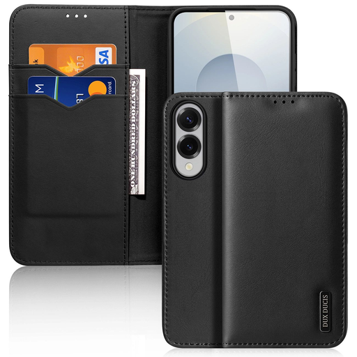 Dux Ducis Hivo Samsung Galaxy S25 Edge fliptok RFID védelemmel - Fekete tok Dux Ducis Hivo Samsung Galaxy S25 Edge fliptok RFID védelemmel - Fekete tok