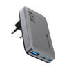 FORCELL F-ENERGY GaN VT-47 Ultra Slim utazó töltő 2 x Type C + USB A PD QC4.0 4A 65W szürke - 0. kép