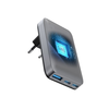 FORCELL F-ENERGY GaN VT-47 Ultra Slim utazó töltő 2 x Type C + USB A PD QC4.0 4A 65W szürke - 1. kép