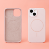 Szilikon Vékony Mag tok iPhone 16e-hez, világos rózsaszín - 2. kép