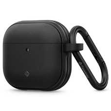  Spigen - Protection tok Caseology Vault - Apple AirPods 4-hez, légterű technológia, alumínium tartó - matt fekete