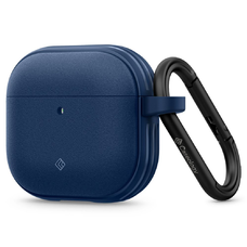  Spigen - Védőtok Caseology Vault - Apple AirPods 4-hez, Légterű Technológia, Alumínium Tartó - Tengerészkék tok