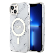 Guess IML Marble MagSafe tok iPhone 13 fehér tok